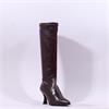 Miss Elastic Pointed High Heel Knee High - Burgundy